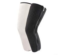 Ginocchiere con polsino elastico, antiscivolo, colore nero, 50 cm | Design facile da indossare e togliere, indossare sopra i jeans, vestibilità antiscivolo, colore nero