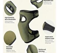 Ginocchiere da giardinaggio unisex, facili da usare, in schiuma a memoria extra spessa antiscivolo e regolabili, proteggono le ginocchia per il giardinaggio, imbottitura di alta qualità, cinghie regol