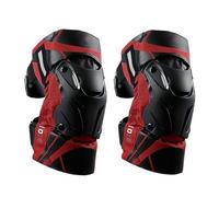 Ginocchiere da moto 2 pezzi, ginocchiere per MTB con guscio robusto e morbida imbottitura, regolabili per motociclisti da 40 a 90 kg, protezione per il ciclismo,Red-One Size