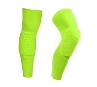 Ginocchiere esagonali a compressione, per tutti gli sport e il wrestling, per adulti e ragazzi, singole e coppie, colore verde, confezione da 2