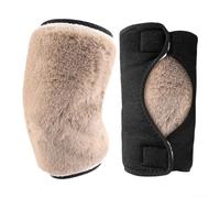 Ginocchiere invernali ispessite con morbida fodera in pile per calore e comfort, supporto per artrite, scaldamuscoli per clima freddo (marrone)