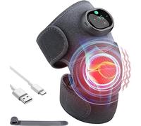 Ginocchiere massaggiatore 3 in 1, ginocchio spalla gomito Brace con 5 riscaldatori e 3 massaggi, ginocchiera riscaldata senza fili ricaricabile misura regolabile per sollievo dal dolore regali