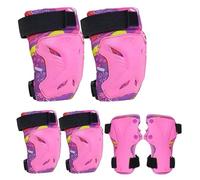 Ginocchiere per Bambini 2-14 Anni,6 In 1protezione Kit per Bambini Sicurezza Set Bambino Ginocchiere, Gomitiere e Polsiere Regolabili per Skateboard Bicicletta Pattinaggio Scooter e Rollerblade (Rosa)
