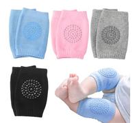Ginocchiere per neonati, 4 paia di protezioni per le ginocchia per neonati, ginocchiere antiscivolo per neonati, ginocchiere a quattro zampe sicure e di supporto per bambini e bambine da 0 a 24 mesi