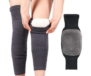 Ginocchiere protettive invernali 1 paio di ginocchiere invernali calde da uomo e da donna, con doppia protezione in lana spessa, più velluto, protezione dal vento e dal freddo ( Color : T13 , Size : 3