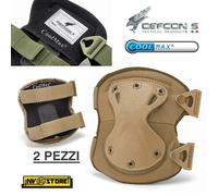 Ginocchiere Sagomate Ergonomiche DEFCON 5 per Uniformi Pantaloni Militari COYOTE