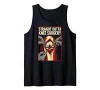 Ginocchio paziente Dritto Fuori Ginocchio chirurgia Fresco Uomo guarisce Canotta