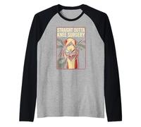 Ginocchio paziente Dritto Fuori Ginocchio chirurgia Fresco Uomo guarisce Maglia con Maniche Raglan