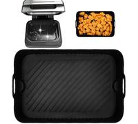 GINOYA Fodere per friggitrice ad aria per Ninja AG551UK AG551UKCP, accessori in silicone per friggitrice ad aria Ninja Foodi MAX Health Grill e friggitrice ad aria, 5,7 l, (nero)