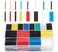 Ginsco 580 pz 2:1 termorestringente tubo guaina involucro cavo cavo 6 colori 11 dimensioni