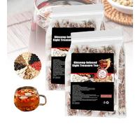 Ginseng-infused Eight Treasure Tea, Kidney Tea formula Ginseng Five Treasure Teas, 8 Precious Ingredients, RedDate Wolfberry Mulberry Herbal Teabga for Men & Women (1PCS)