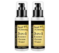 Ginseng Lumaca 3 in 1 97% Mucin Power Repairing Essenza, idratante e lenitiva pelle quotidiana con filtro secrezione di lumaca per pelli noiose e linee sottili (M, 2 pezzi)