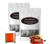Ginseng Nine Treasure Tea, Red Date Wolfberry Mulberry, Kidney TeaGinseng and Wolfberry Tea, 9 Precious Ingredients Formula, Men's Health Tea Herbal Formula (2pcs)