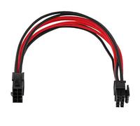 Gintai Sostituzione del Cavo di prolunga per Alimentatore CPU ATX a 8 Pin Lead Extender 30 cm Nero + Rosso