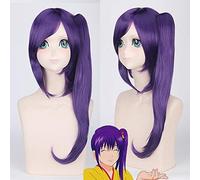GINTAMA Terakado Tsu per le donne Parrucche cosplay viola diritte lunghe da 70 cm Capelli sintetici resistenti al calore per parrucca da donna anime