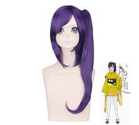 GINTAMA Terakado Tsu Viola Una parrucca coda di cavallo Parrucca Cosplay Argento Anima Lunga Resistente al calore Parrucche sintetiche Parrucche da festa PL-056