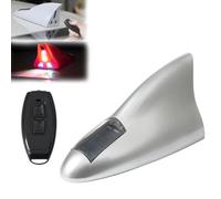 GINTBN - Antenna a pinna di squalo a energia solare, luce posteriore a LED con telecomando, impermeabile per decorazione antenna auto, luce decorativa per auto, parti di modifica automatica