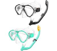 Gintenco Set da snorkeling per bambini, unisex, maschera anti-appannamento e boccaglio Dry Top, per bambini e ragazzi