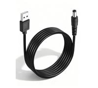 GINTOOYUN 1m/3,2FT Cavo USB a DC5521, Cavo USB 5V a DC 5V con spina DC 5,5 x 2,1mm per ventilatore, lampada da tavolo, audio Bluetooth, router wireless, altoparlanti (180 gradi)