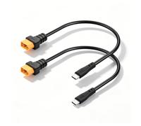 GINTOOYUN 2 cavi di alimentazione da 18 AWG da USB-C a XT60, 20 V/5 A, tipo C maschio a XT60 maschio, cavo di prolunga per droni, modelli aerei, ecc. (30 cm) (maschio a maschio)