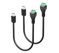 GINTOOYUN 2 cavi di collegamento da tipo C a 2 poli da 12,6 pollici USB-C maschio a cavo di collegamento a 2 poli per caricabatterie, power bank, ecc. (9 V)