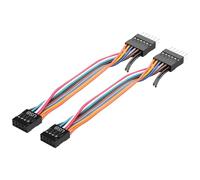 GINTOOYUN 2 cavi di conversione da spina maschio DuPont a 11 pin a scheda madre USB a 9 pin femmina per telaio, scheda madre, ecc. (13 cm)