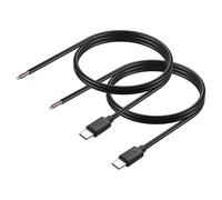 GINTOOYUN 2 cavi di prolunga USB a 4 pin, tipo C, maschio a 4 core, cavo di alimentazione per alimentazione fai da te e manutenzione di dispositivi USB (39,37 pollici)