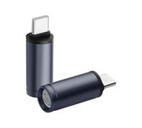 GINTOOYUN 2 mini accendini elettrici da 5 V/1,3 A, tipo C, con cavo in tungsteno, antivento, USB-C, per telefoni cellulari, power bank, laptop, tablet, ecc