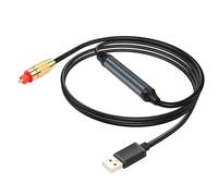 GINTOOYUN Adattatore USB A a Fibra Ottica SPDIF Con Cavo 2M/6.5FT - Convertitore Audio Femmina per Computer Portatile