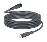 GINTOOYUN Cavo di alimentazione USB-C a DC 3 M/9,84 FT grigio da USB-C a DC 5,5 mm x 2,1 mm, prolunga cavo di alimentazione per Starlink mini, router, fotocamere, ecc