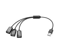 GINTOOYUN Cavo di prolunga USB 2.0 da 1 a 3 splitter da USB 2.0 maschio a 3 USB 2.0 femmina, per laptop, desktop, mouse, tastiere, ecc. (da 1 a 3)