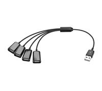 GINTOOYUN Cavo di prolunga USB 2.0 da 1 a 4 splitter da USB 2.0 maschio a 4 USB 2.0 femmina, per laptop, desktop, mouse, tastiere, ecc. (da 1 a 4)