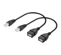 GINTOOYUN Cavo Ethernet da USB a RJ45, cavo di prolunga Ethernet da USB femmina a RJ45 8P4C per router, modem ADSL, fotocamera, ecc. (20 cm)