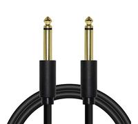 GINTOOYUN Cavo per strumenti per chitarra mono da 6,35 mm, diritto da 1/4 TS maschio a 1/4 TS maschio sbilanciato Patch Cord per basso elettrico, amplificatore, audio a livello di linea, ecc. (1,5m)