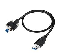 GINTOOYUN Cavo USB 3.0 A a B con vite per montaggio a pannello, cavo ad alta velocità da A maschio a B per stampante, monitor, docking station, driver rigidi esterni, scanner