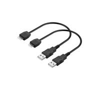 GINTOOYUN Cavo USB A maschio a scheda madre 9 pin, cavo di trasferimento USB 2.0 interno desktop da 20 cm, cavo di alta qualità per modulo Bluetooth, scatola di controllo del raffreddamento ad acqua