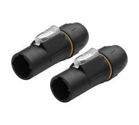 GINTOOYUN Confezione da 2 connettori Powercon a 3 pin, 20 A, chiusura impermeabile, PowerCon spina per schermi a LED, illuminazione a getto, sistemi audio, ecc. (spina dado)