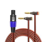 GINTOOYUN Connettore a banana per cavo Speakon, doppio connettore a banana per altoparlante maschio Speakon, amplificatore di potenza, monitor palcoscenico, ecc. (6,5 FT)
