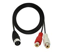 GINTOOYUN Din 8Pin a 2RCA Cavo 39.37 Pollici 8Pin Din Maschio Spina a 2RCA Femmina Cavo Adattatore Audio per Strumento Musicale Apparecchiature Audio Dispositivo MIDI ect