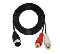 GINTOOYUN Din 8Pin a 2RCA Cavo 59 Pollici 8Pin Din Maschio Spina a 2RCA Femmina Cavo Adattatore Audio per Strumento Musicale Apparecchiature Audio Dispositivo MIDI ect
