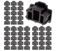 GINTOOYUN FENGQLONG - Tappi antipolvere per porte Ethernet RJ45, 50 pezzi, colore: nero