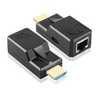 GINTOOYUN HDMI a RJ45 60m Extender 1080p HDMI a RJ45 Convertitore estensione del cavo con cavo di ricarica di tipo C per computer, laptop, scatole set-top, TV, proiettori, ecc