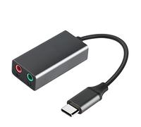 GINTOOYUN Scheda audio USB Type-C dual channel con jack 3,5 mm per laptop, cuffie, microfoni e PS4