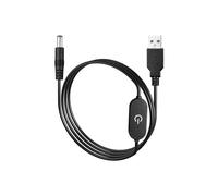 GINTOOYUN Striscia LED Touch Dimmer 12 V 3 A USB maschio su 5,5 x 2,5 mm DC spina, prolunga cavo di alimentazione, interruttore dimmer monocolore, controller per strisce LED (3,28 ft)