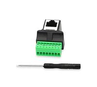 GINTOOYUN Terminale a vite RJ45, RJ45 Ethernet 8P8C femmina a 8 pin Extender Connettore adattatore per Cat7 Cat6 Cat5 CCTV DVR Accoppiatore di rete