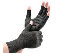 GINTRON Guanti per artrite a compressione, guanti a compressione senza dita per tunnel carpale, gonfiore e tutti i tipi di dolore alle mani, tessuto traspirante e traspirante