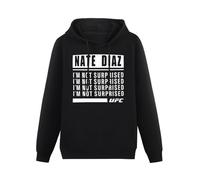 GINVIK Nate Diaz I'm Not Surprised Long Sleeve Hoody Sweatershirt Black 3XL