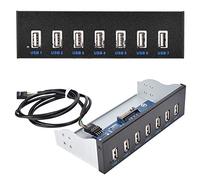 Giny USB Anteriore, 7 Porte USB2.0 SATA per Computer da 5,25 Pollici Pannello Anteriore del Computer, per dispositivi USB della Scatola del Computer