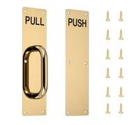 GINZER Set di maniglie per porta scorrevoli, resistenti e commerciali, perfette per garage, ristoranti e luoghi di lavoro, 300 x 100 mm (oro)