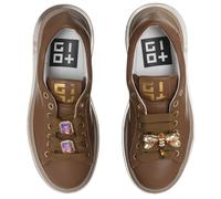 GIO + PIA248AI EMMANUELLE SNEAKERS SCARPE DONNA LACCI STRINGHE PELLE COMBI CUOIO